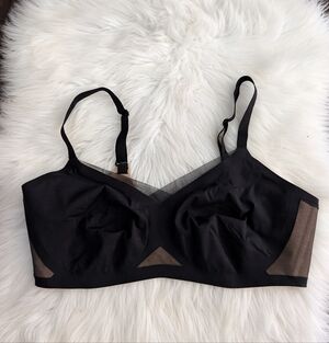 Honeylove Black Women's Crossover Bra XL 38D/DD/E